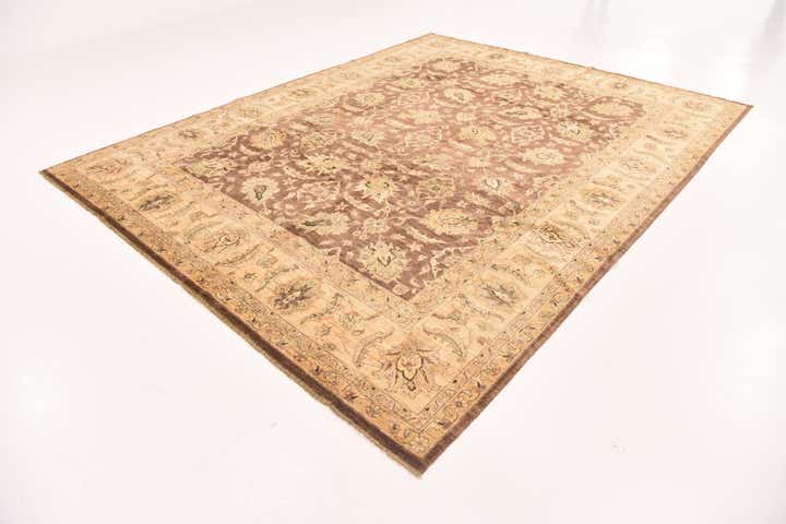 9' x 11' 6 Hand Knotted Peshawar Ziegler Rug