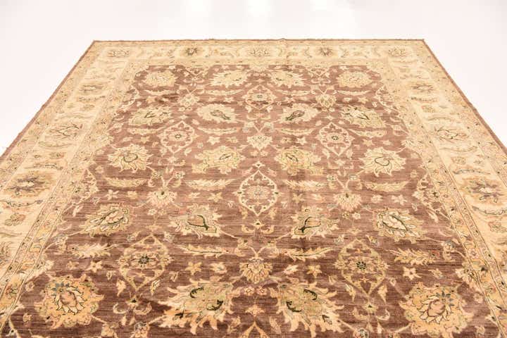 9' x 11' 6 Hand Knotted Peshawar Ziegler Rug
