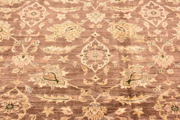 9' x 11' 6 Hand Knotted Peshawar Ziegler Rug
