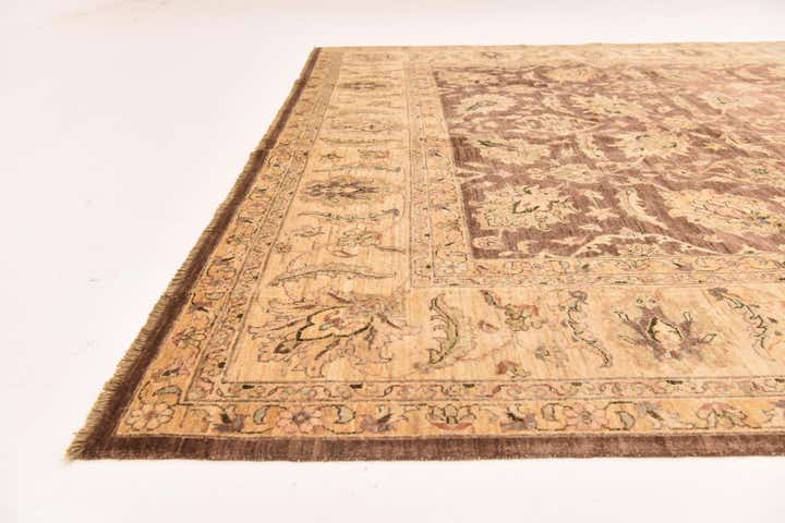 9' x 11' 6 Hand Knotted Peshawar Ziegler Rug