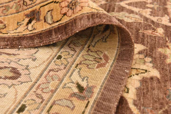 9' x 11' 6 Hand Knotted Peshawar Ziegler Rug