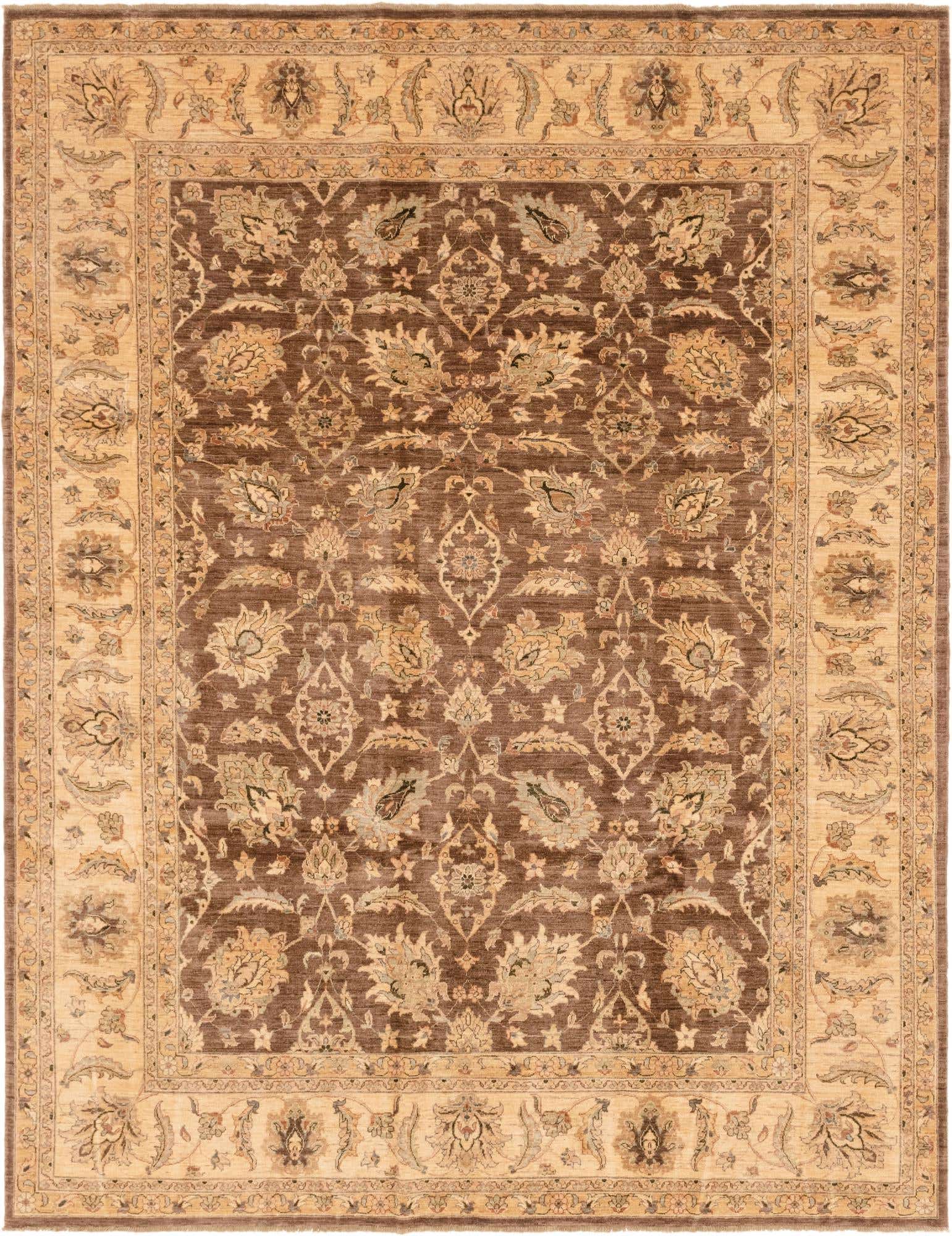 9' x 11' 6 Hand Knotted Peshawar Ziegler Rug