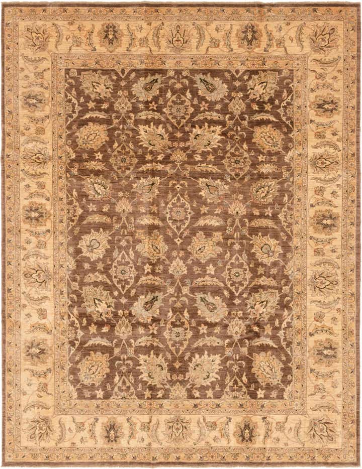 9' x 11' 6 Hand Knotted Peshawar Ziegler Rug