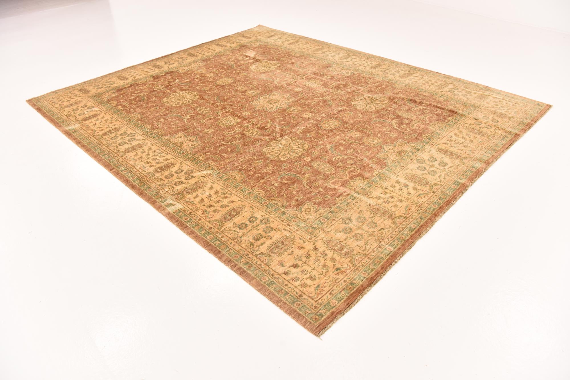 250cm x 285cm anudado a mano Peshawar Ziegler Alfombra