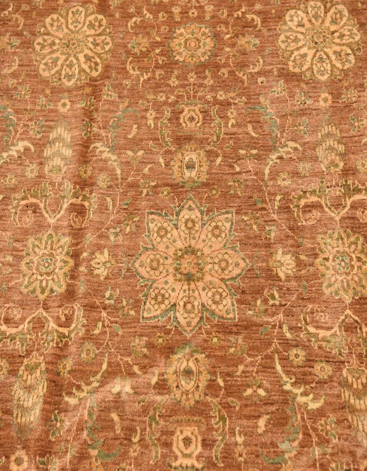 Detail image of 8' 2 x 9' 5  Hand Knotted Peshawar Ziegler Rug