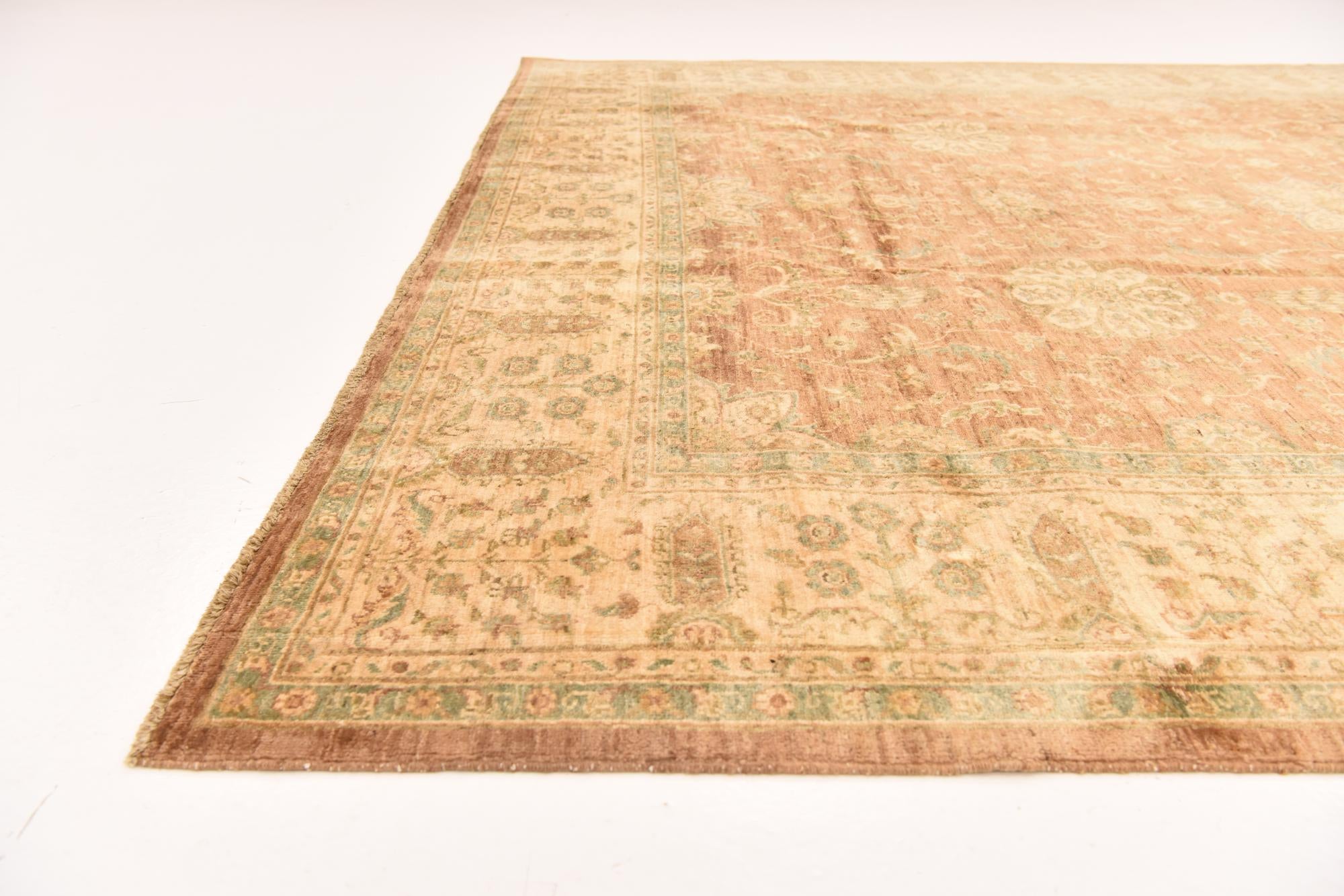 250cm x 285cm anudado a mano Peshawar Ziegler Alfombra