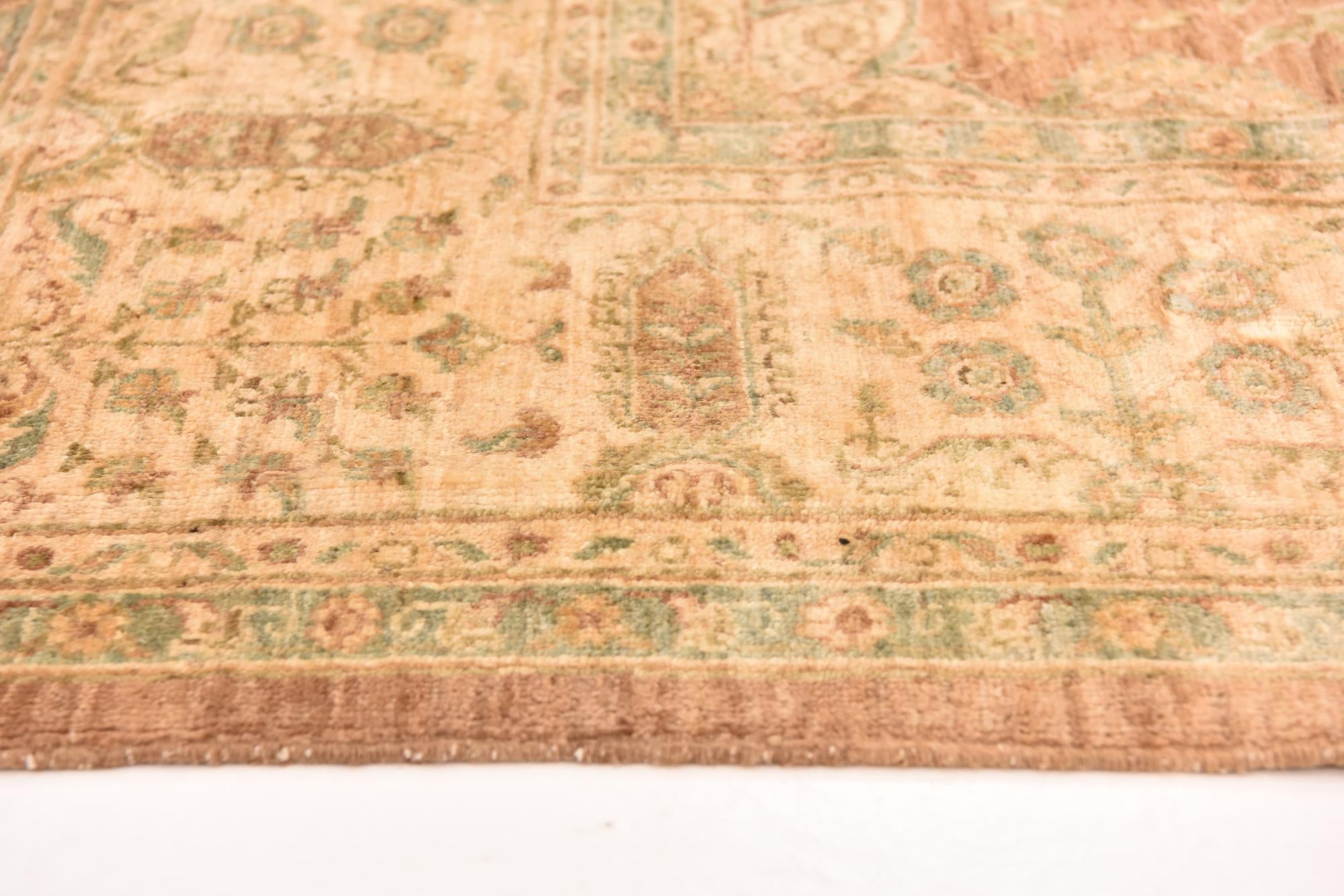 250cm x 285cm anudado a mano Peshawar Ziegler Alfombra