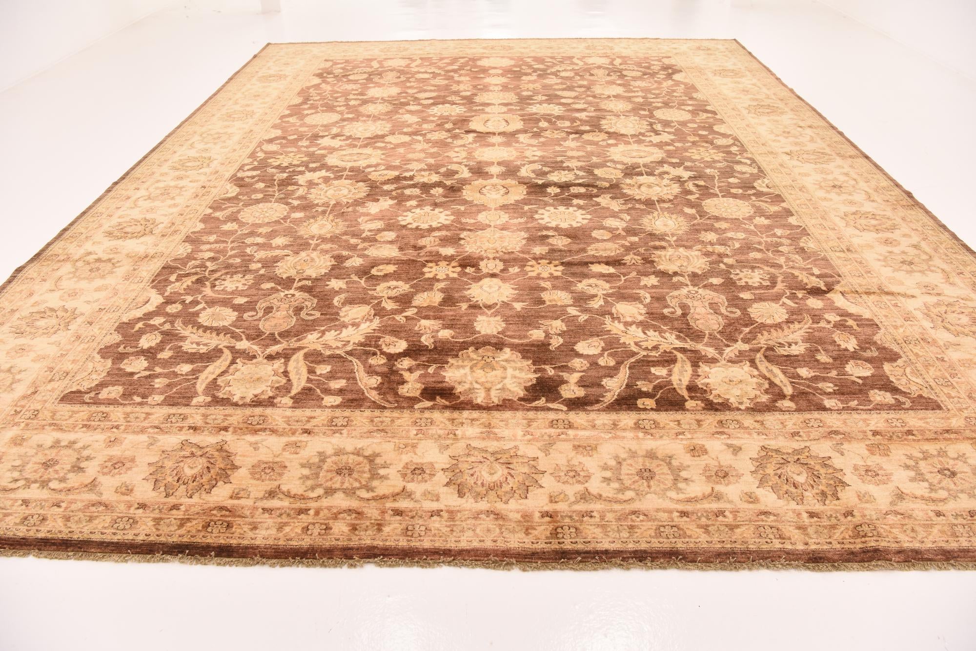13' x 16' 6 Hand Knotted Peshawar Ziegler Rug