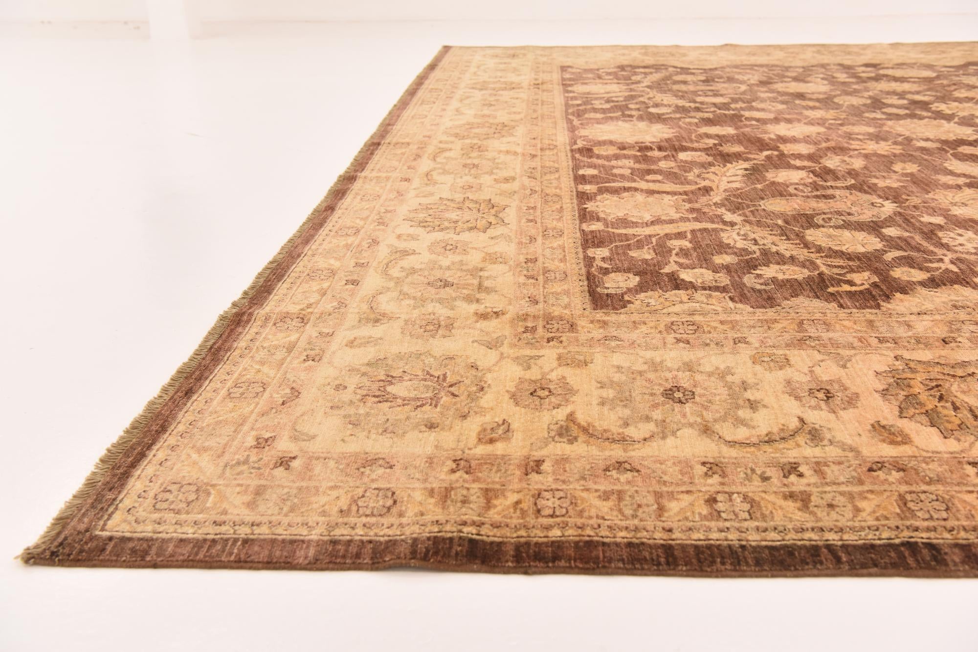 13' x 16' 6 Hand Knotted Peshawar Ziegler Rug
