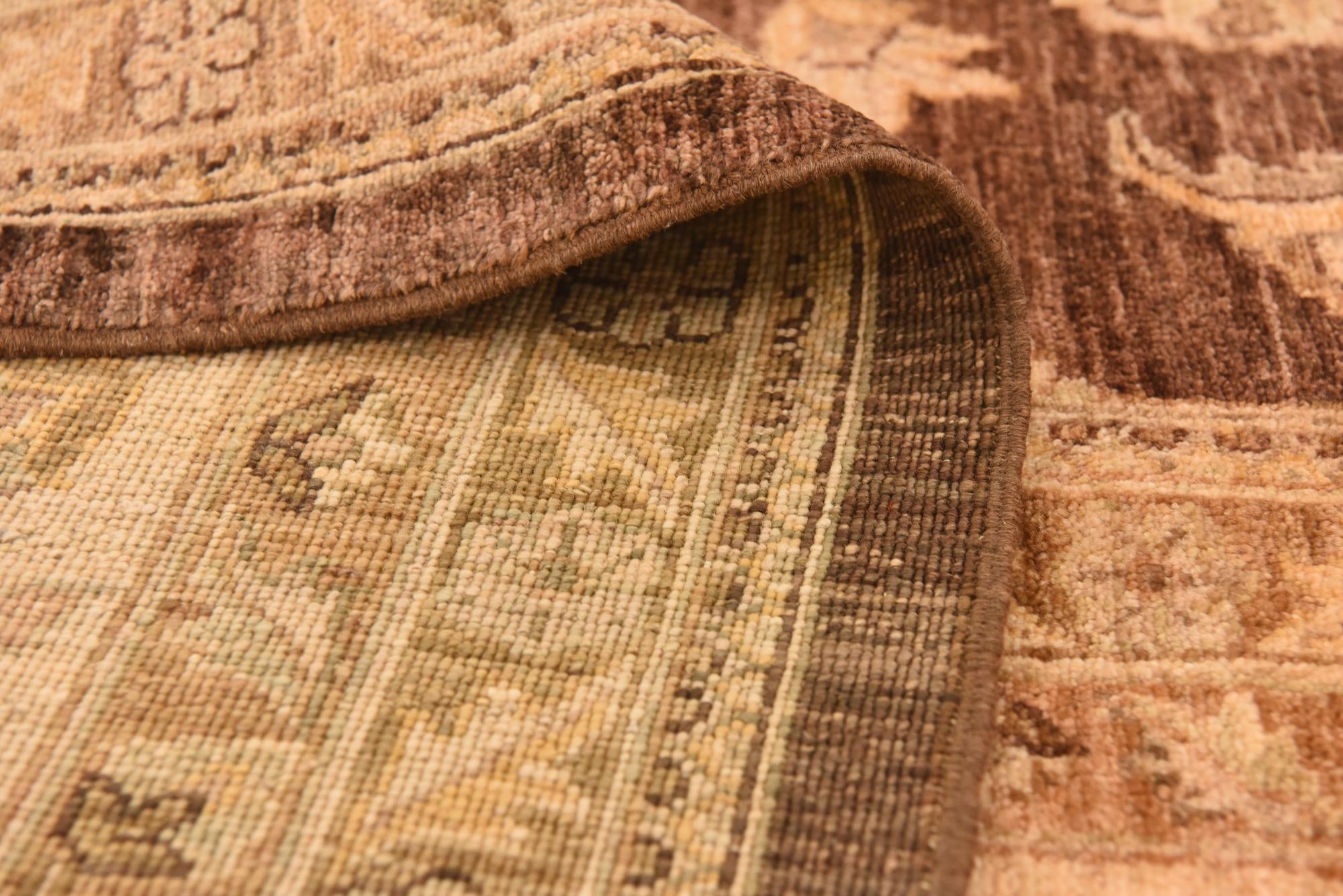 13' x 16' 6 Hand Knotted Peshawar Ziegler Rug
