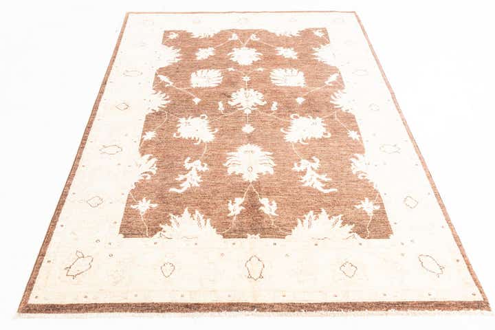 4' 8 x 7' Hand Woven Peshawar Ziegler Rug