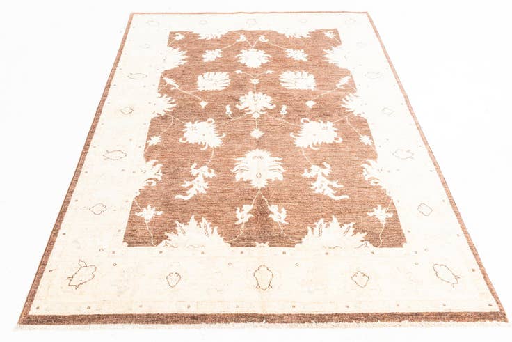 Detail image of 4' 8 x 7' Hand Woven Peshawar Ziegler Rug
