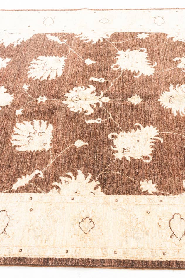 Detail image of 4' 8 x 7' Hand Woven Peshawar Ziegler Rug