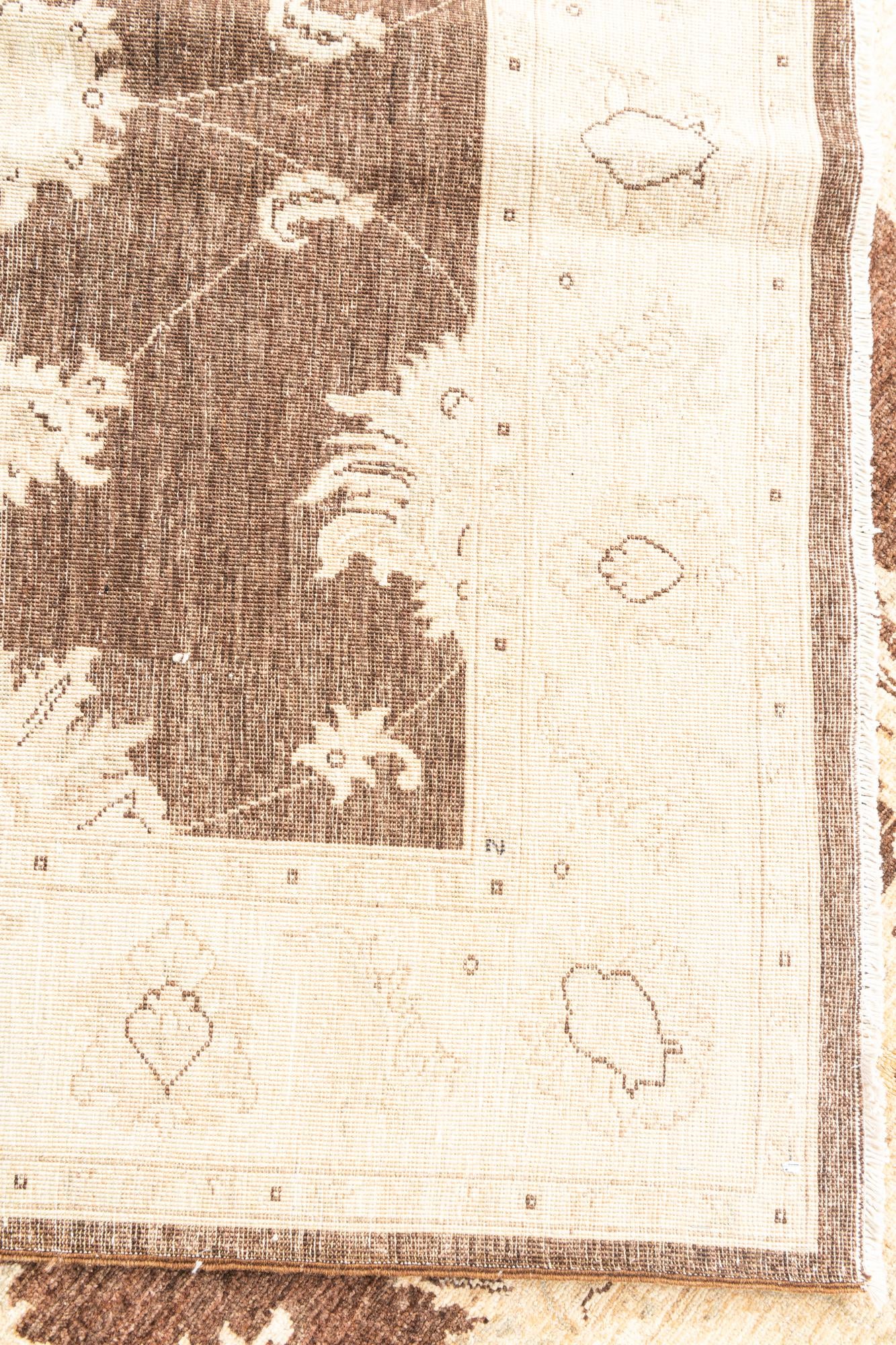 4' 8 x 7' Hand Woven Peshawar Ziegler Rug