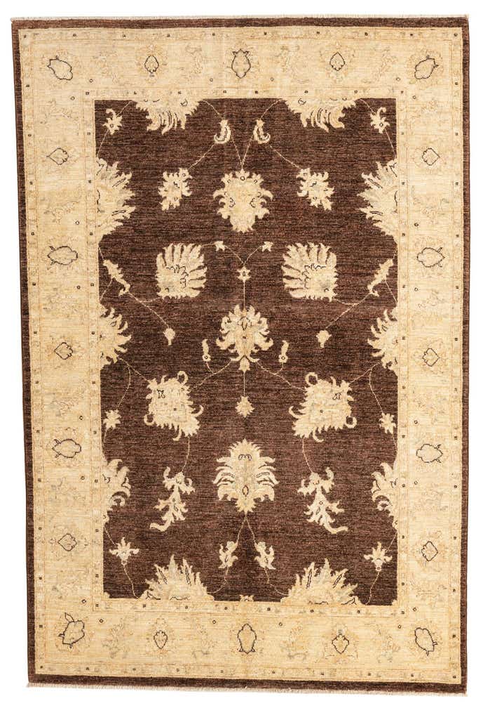 4' 8 x 7' Hand Woven Peshawar Ziegler Rug