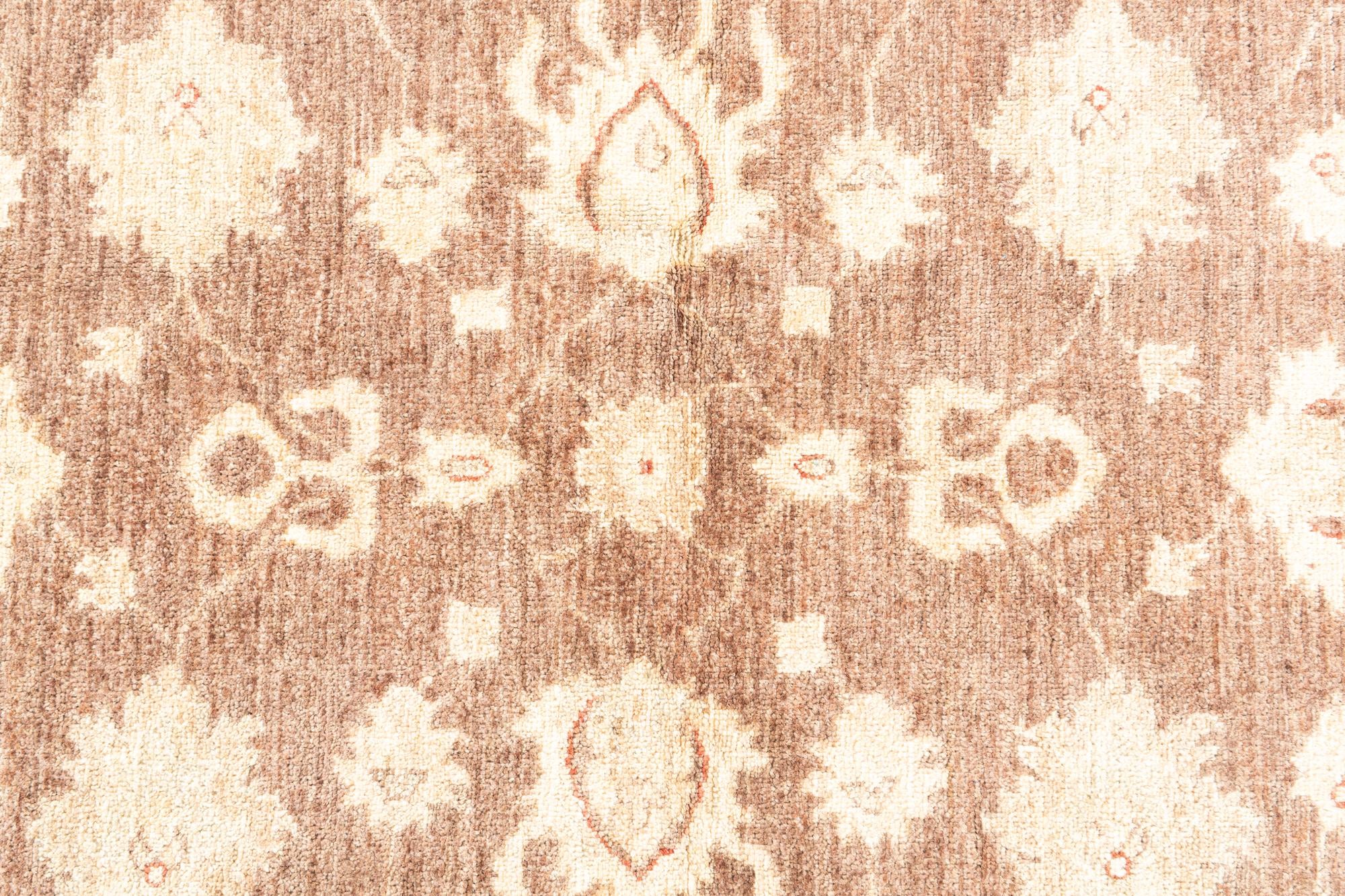 3' 4 x 4' 10 Hand Knotted Peshawar Ziegler Rug