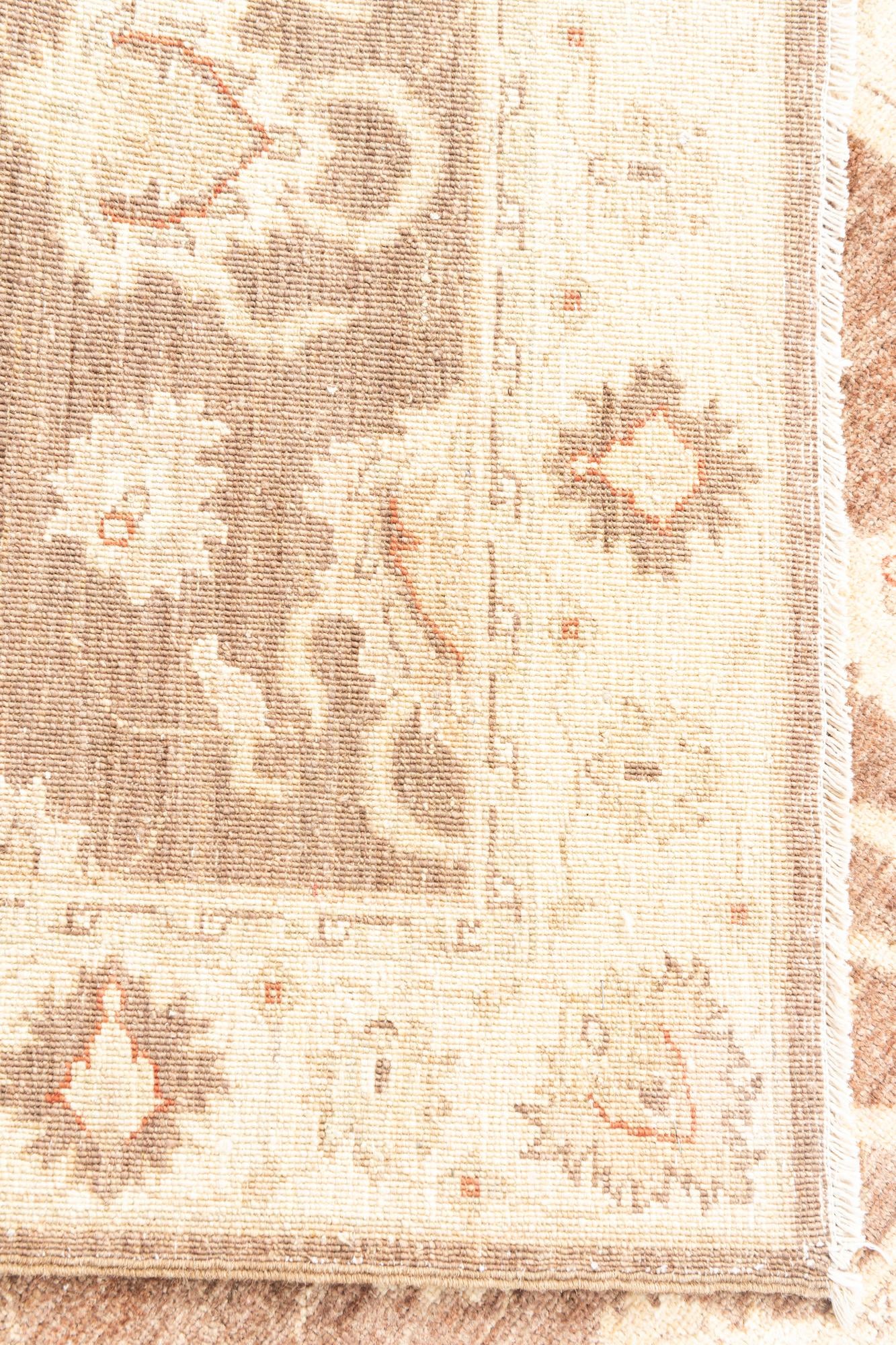 3' 4 x 4' 10 Hand Knotted Peshawar Ziegler Rug