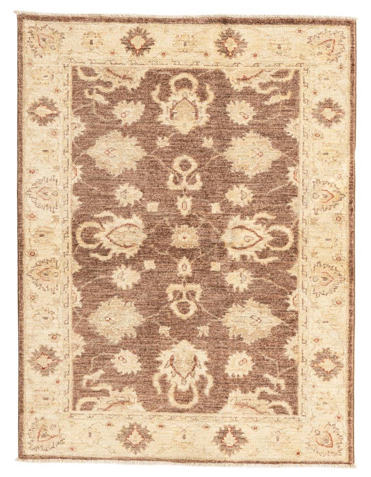 Detail image of 3' 4 x 4' 10 Hand Knotted Peshawar Ziegler Rug