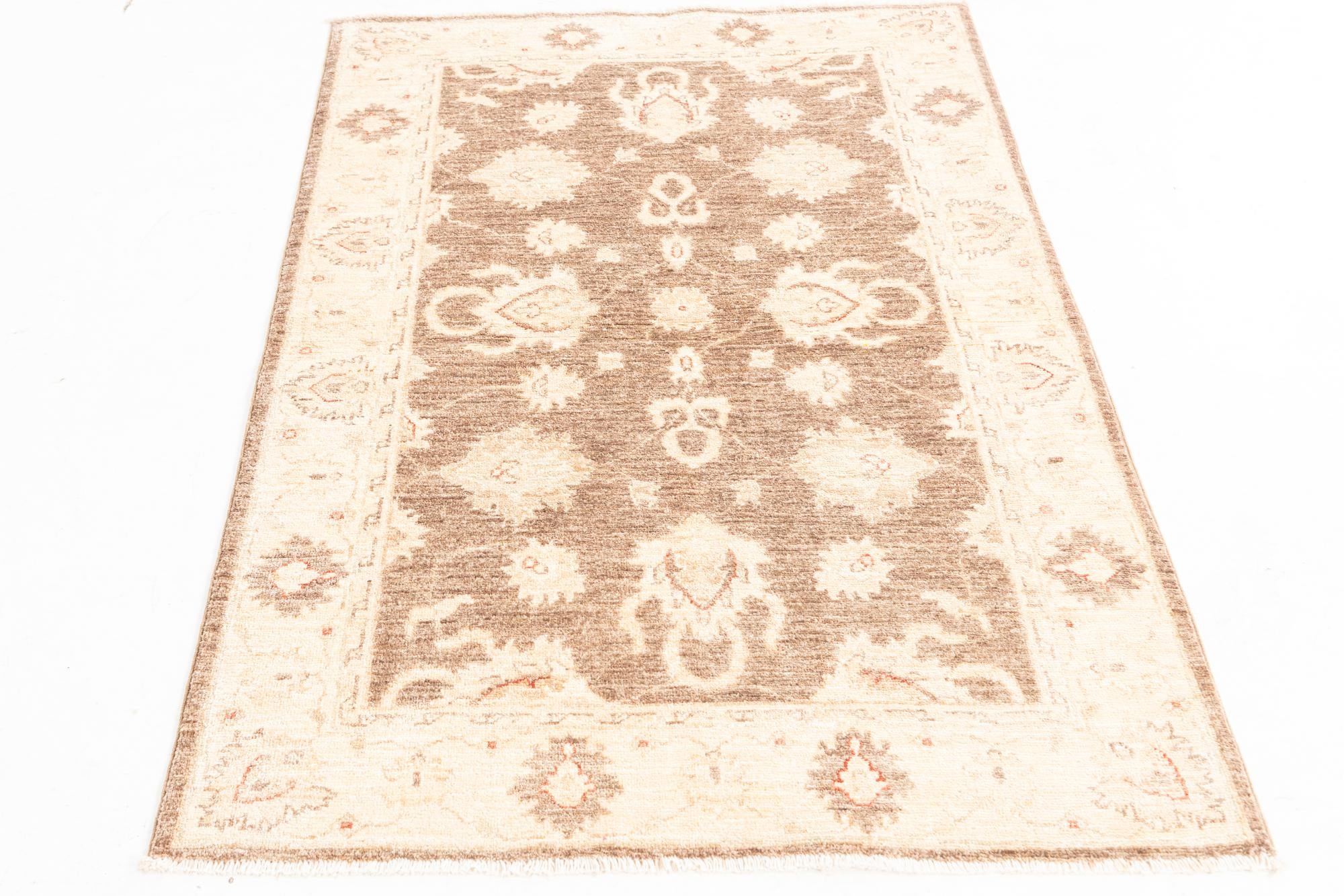 3' 3 x 4' 10 Hand Knotted Peshawar Ziegler Rug