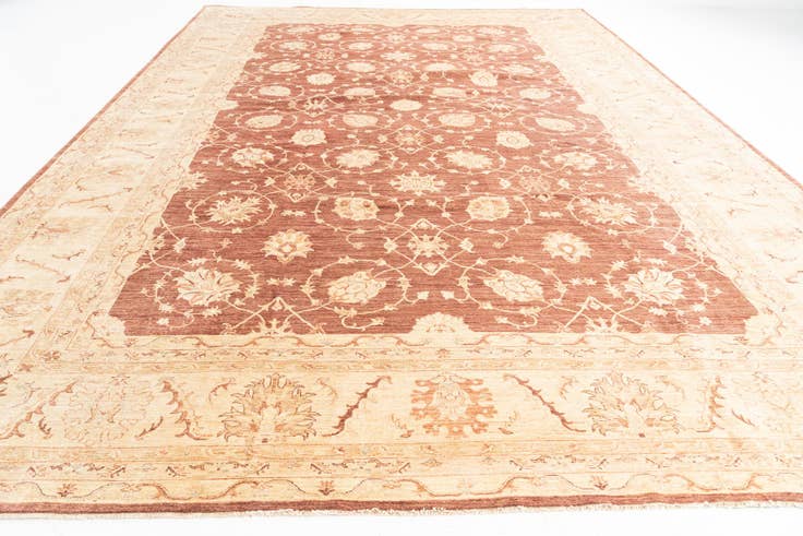 Detail image of 11' 8 x 17' 9 Hand Knotted Peshawar Ziegler Oriental Rug