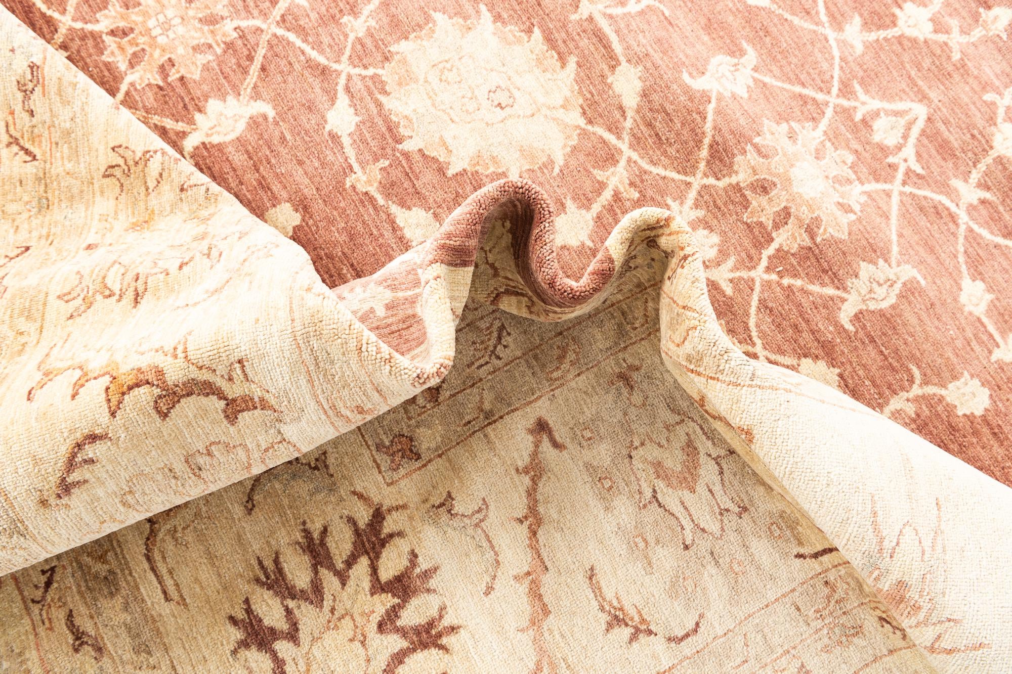 11' 8 x 17' 9 Hand Knotted Peshawar Ziegler Oriental Rug
