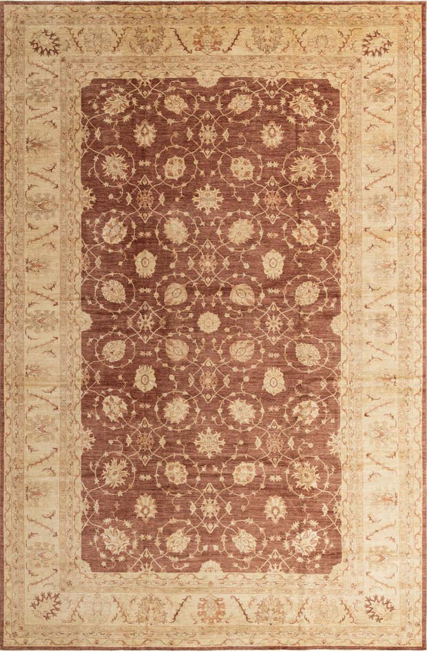 Detail image of 11' 8 x 17' 9 Hand Knotted Peshawar Ziegler Oriental Rug