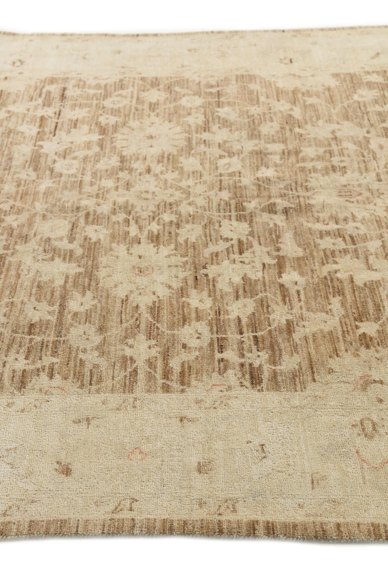 6' x 8' 8 Hand Knotted Peshawar Ziegler Rug