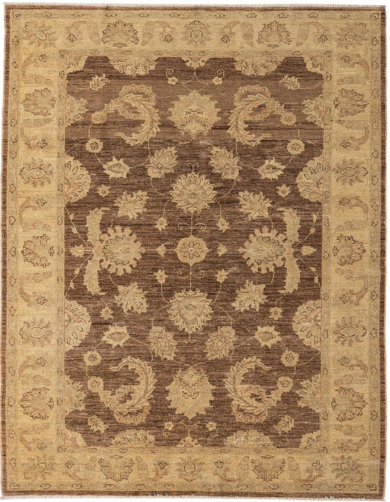 5' x 7' 8 Hand Knotted Peshawar Ziegler Rug