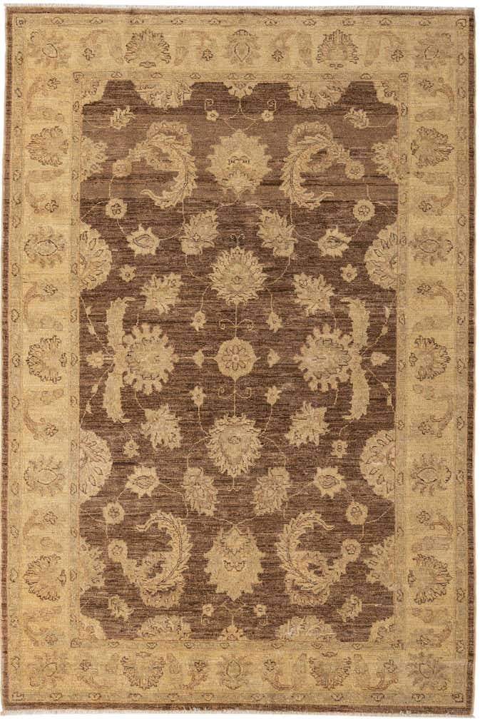 5' x 7' 8 Hand Knotted Peshawar Ziegler Rug