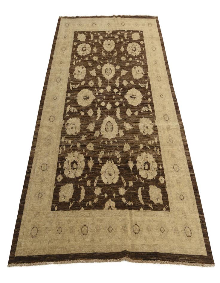 Detail image of 6' 1 x 9'  Hand Knotted Peshawar Ziegler Rug