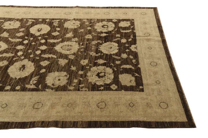 6' 1 x 9' Hand Knotted Peshawar Ziegler Rug