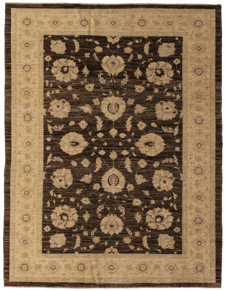 Detail image of 6' 1 x 9' Hand Knotted Peshawar Ziegler Rug