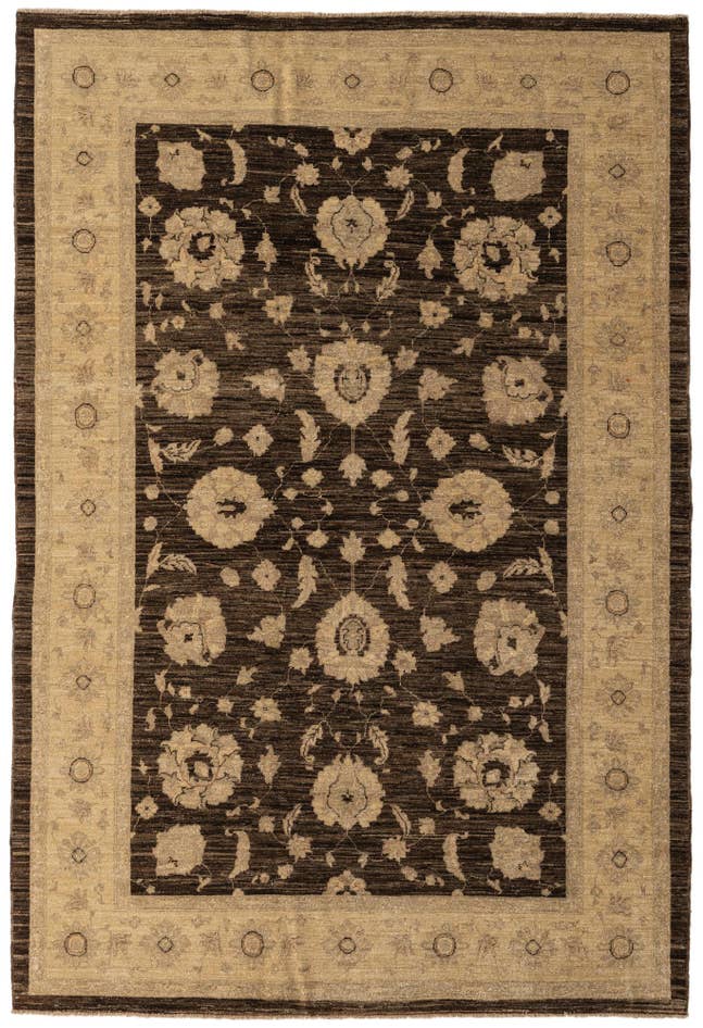 Detail image of 6' 1 x 9' Hand Knotted Peshawar Ziegler Rug