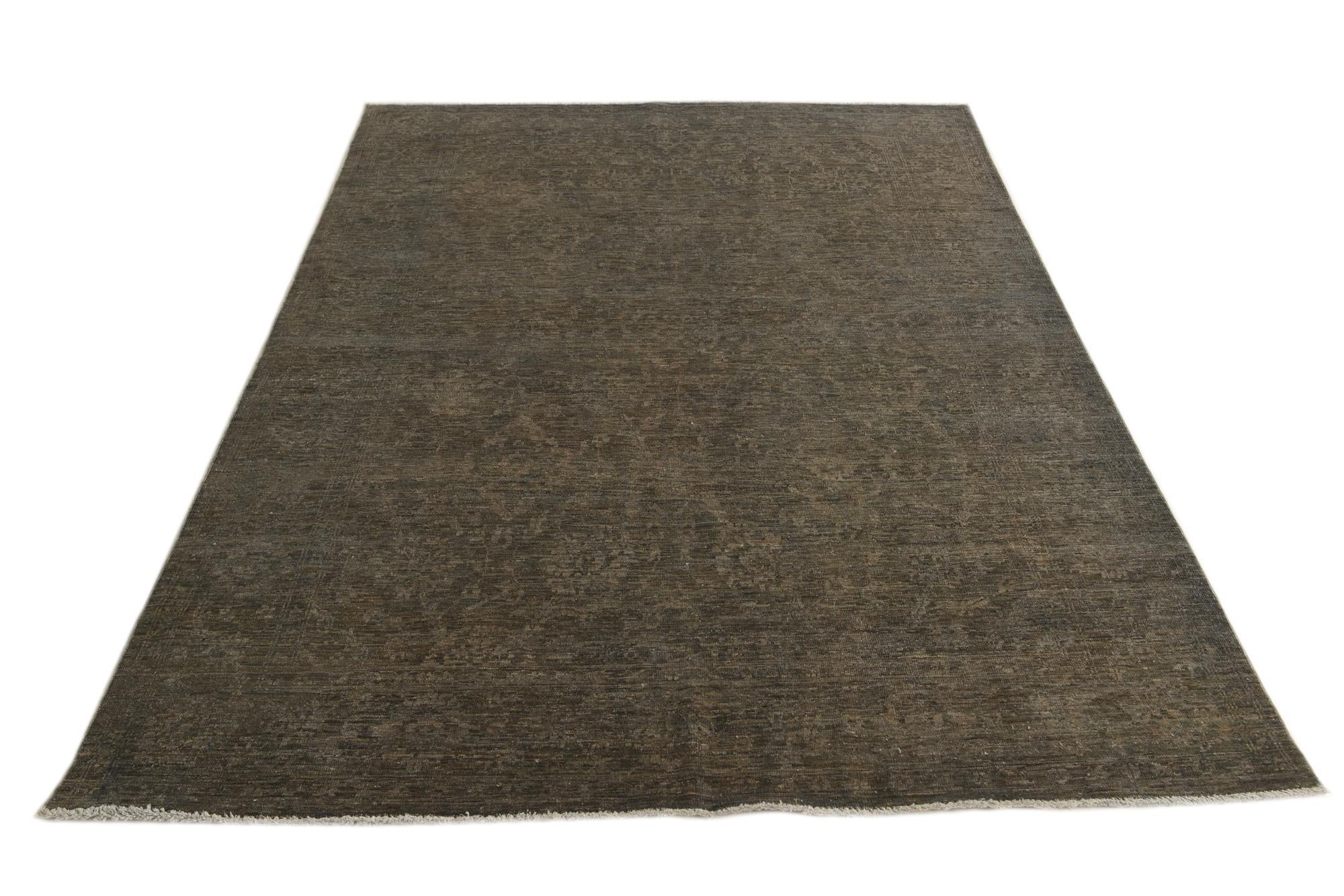 5' 9 x 8' 1 Hand Knotted Peshawar Ziegler Rug
