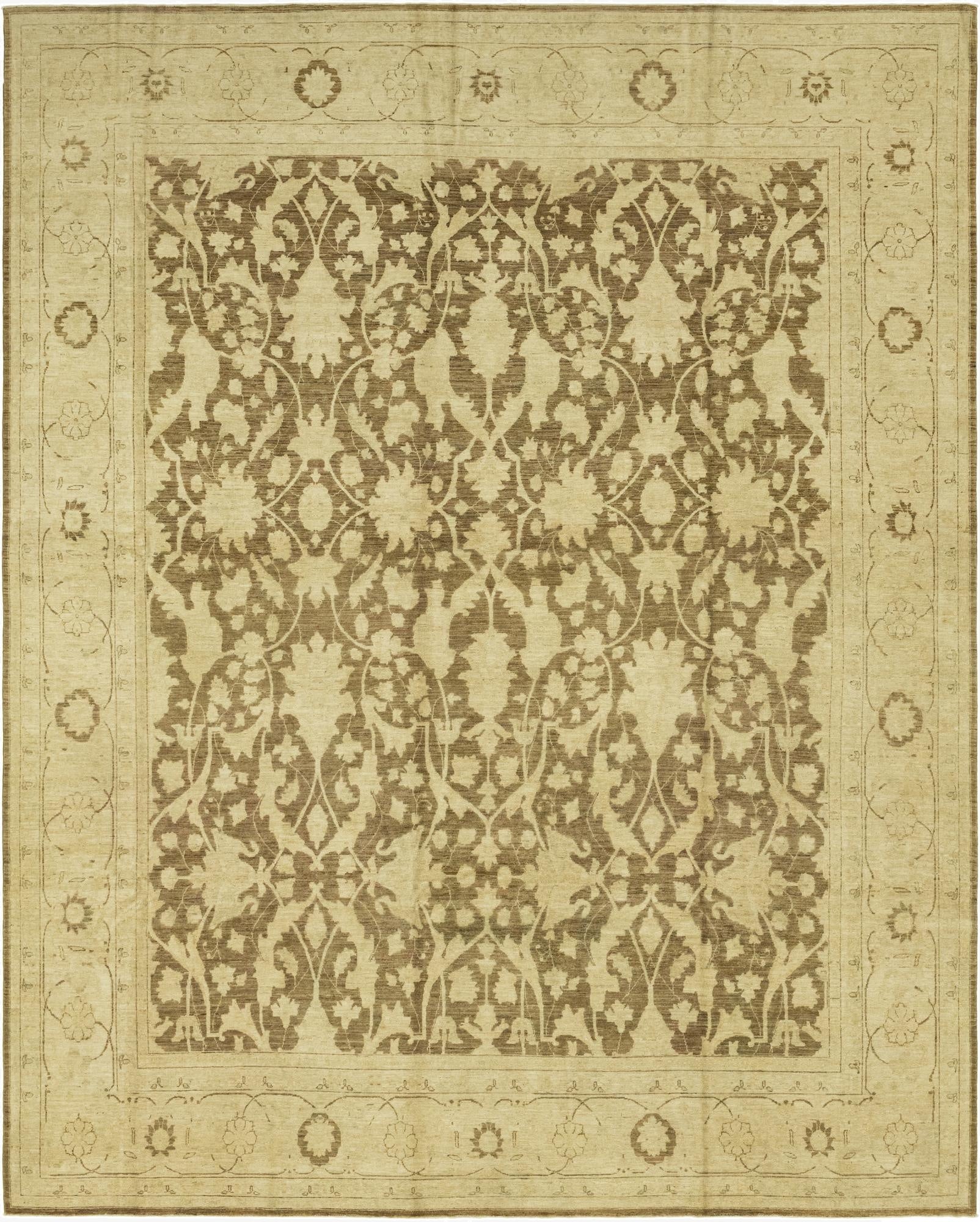 11' 9 x 14' 8  Hand Knotted Peshawar Ziegler Rug