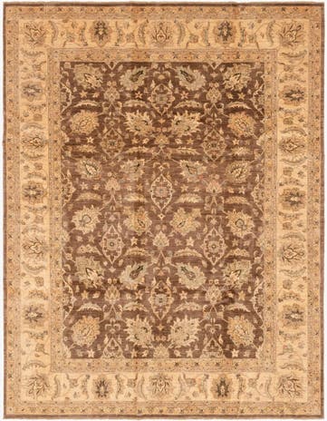 9' x 11' 6 Hand Knotted Peshawar Ziegler Rug