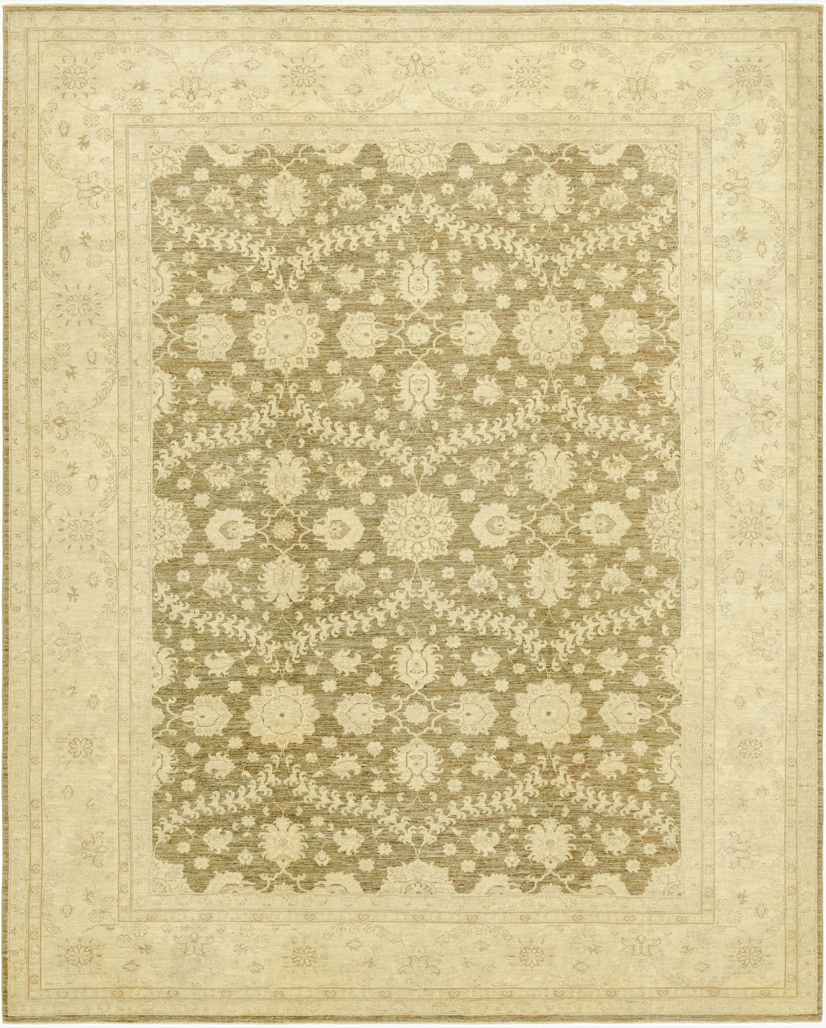 8' 10 x 11'  Hand Knotted Peshawar Ziegler Rug