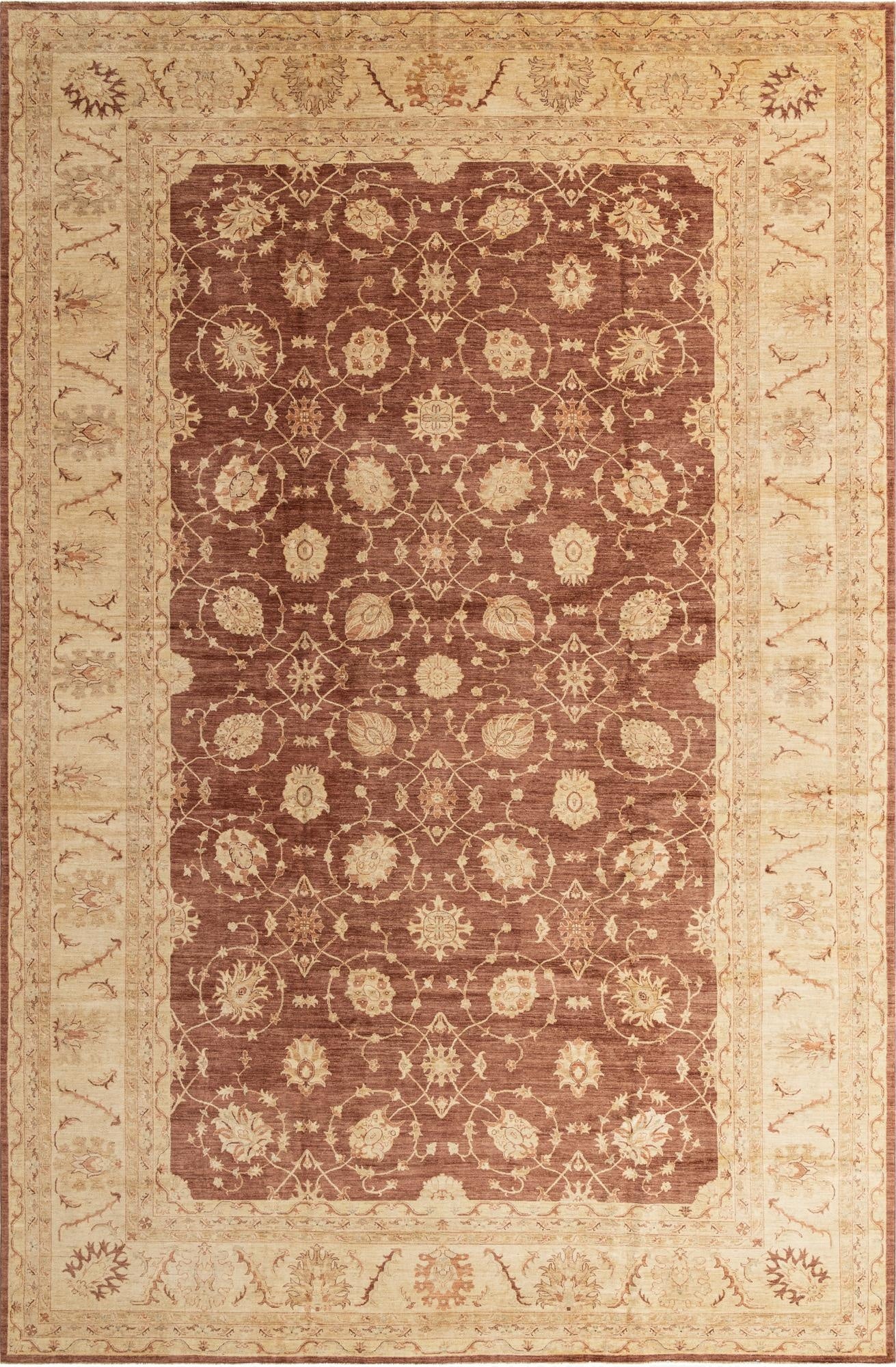 11' 8 x 17' 9  Hand Knotted Peshawar Ziegler Oriental Rug