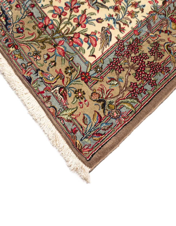 Detail image of 4' 9 x 6' 7 Hand Knotted Qom Persian Rug