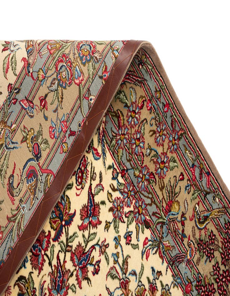 Detail image of 4' 9 x 6' 7 Hand Knotted Qom Persian Rug