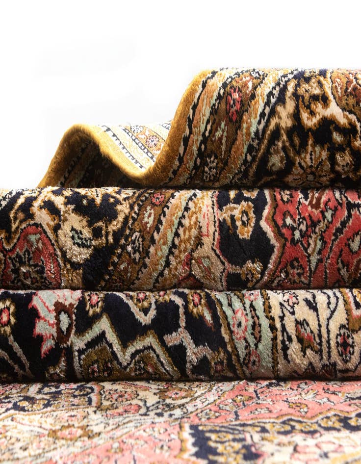 Detail image of 3' 6 x 5' 10  Hand Knotted Qom Silk Persian Rug