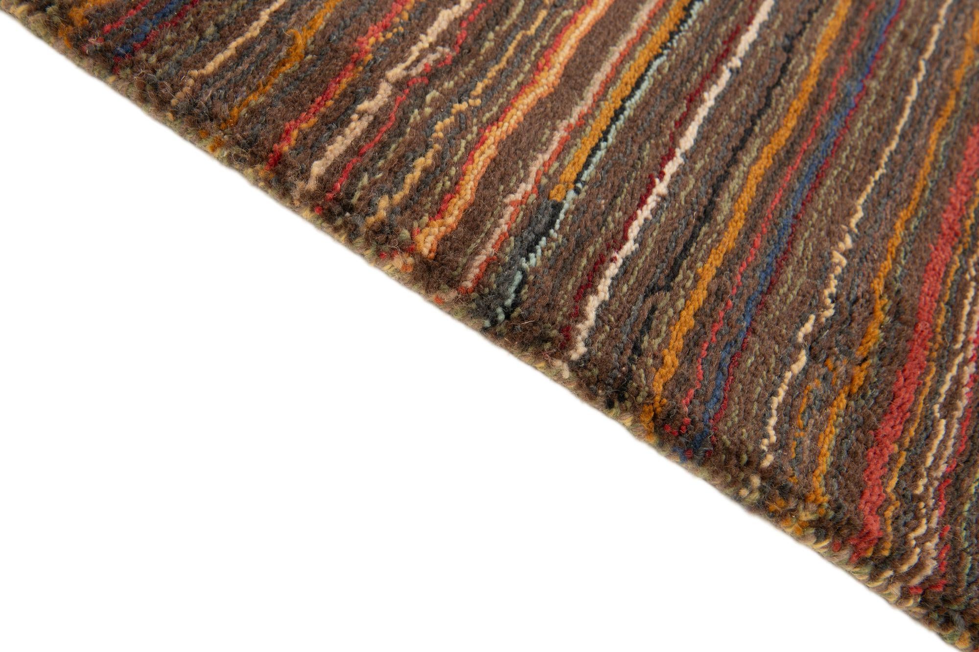 205cm x 295cm Reproduction Gabbeh Alfombra Lana