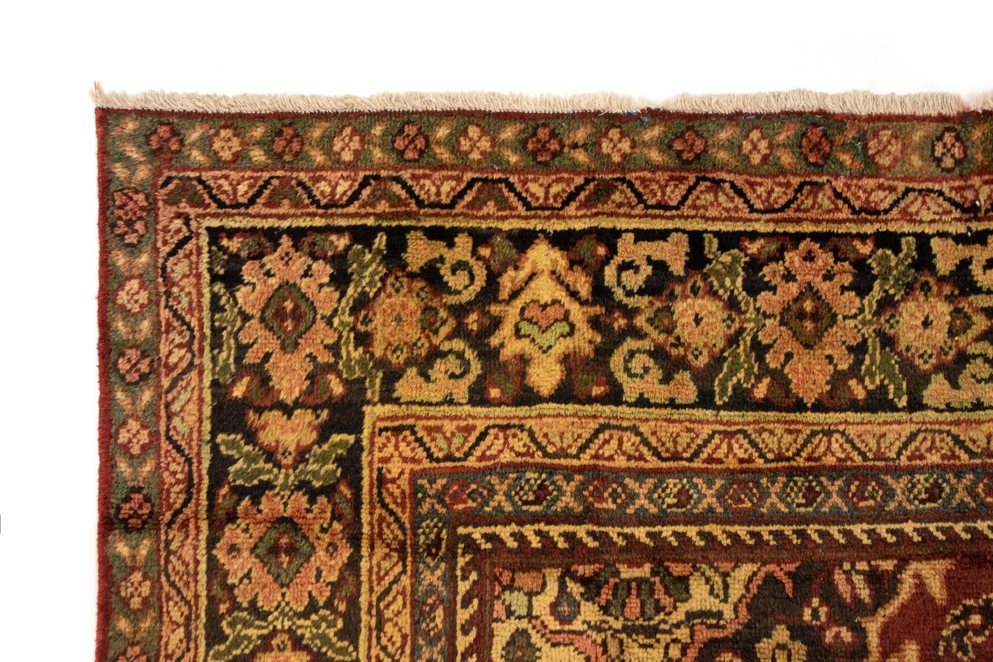 8' 9 x 12' 1 Hand Knotted Sarough Persian Wool Rug