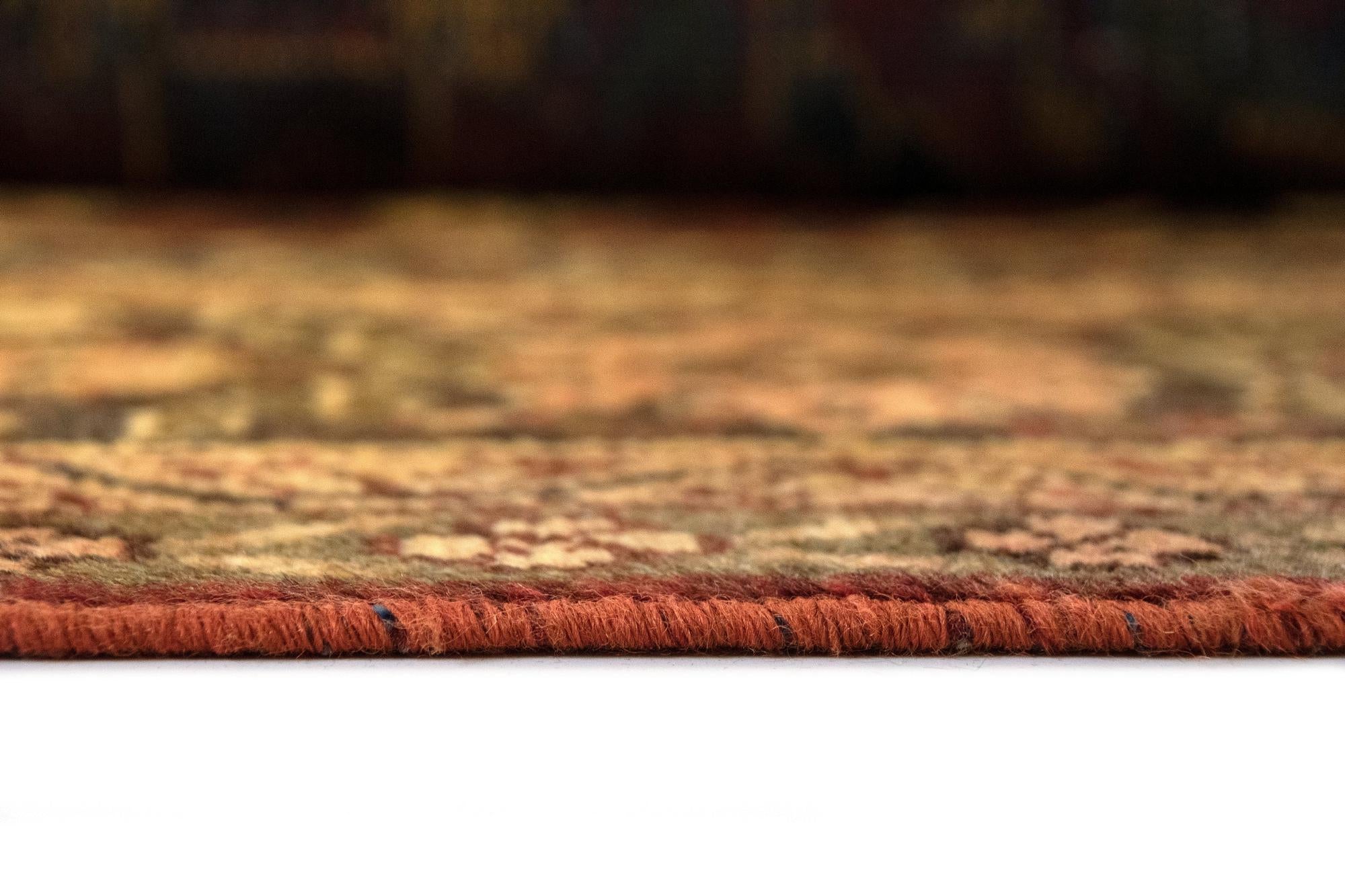 8' 9 x 12' 1 Hand Knotted Sarough Persian Wool Rug