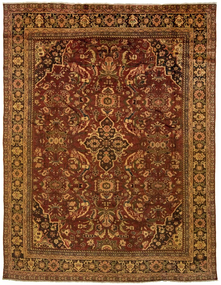 Detail image of 8' 9 x 12' 1 Hand Knotted Sarough Persian Wool Rug