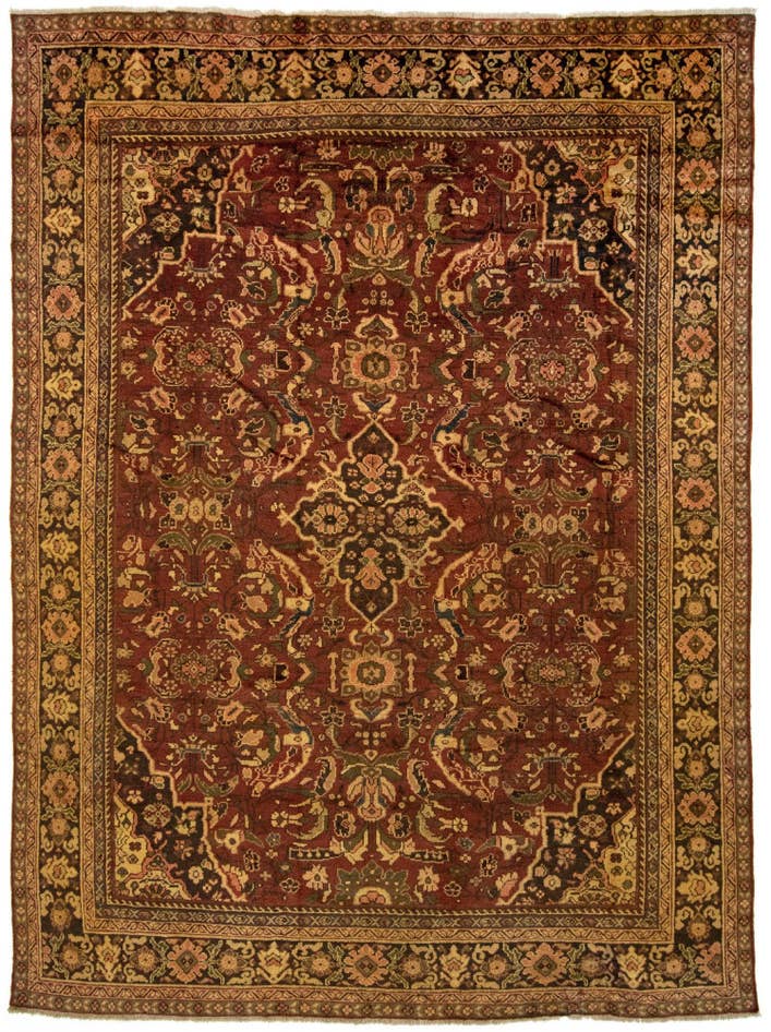 Detail image of 8' 9 x 12' 1 Hand Knotted Sarough Persian Wool Rug