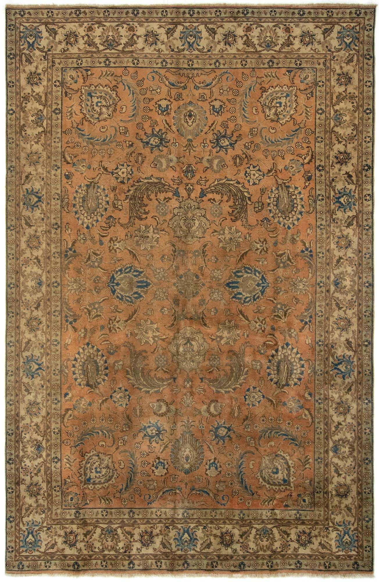 7' 7 x 11' 5 Hand Knotted Sarough Persian Wool Rug