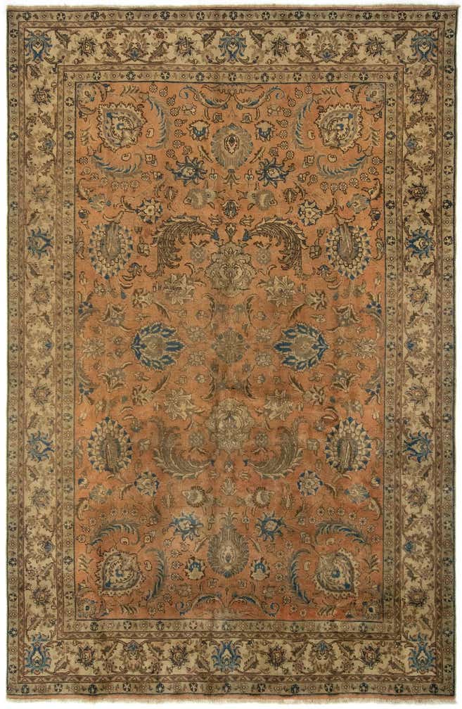 7' 7 x 11' 5 Hand Knotted Sarough Persian Wool Rug