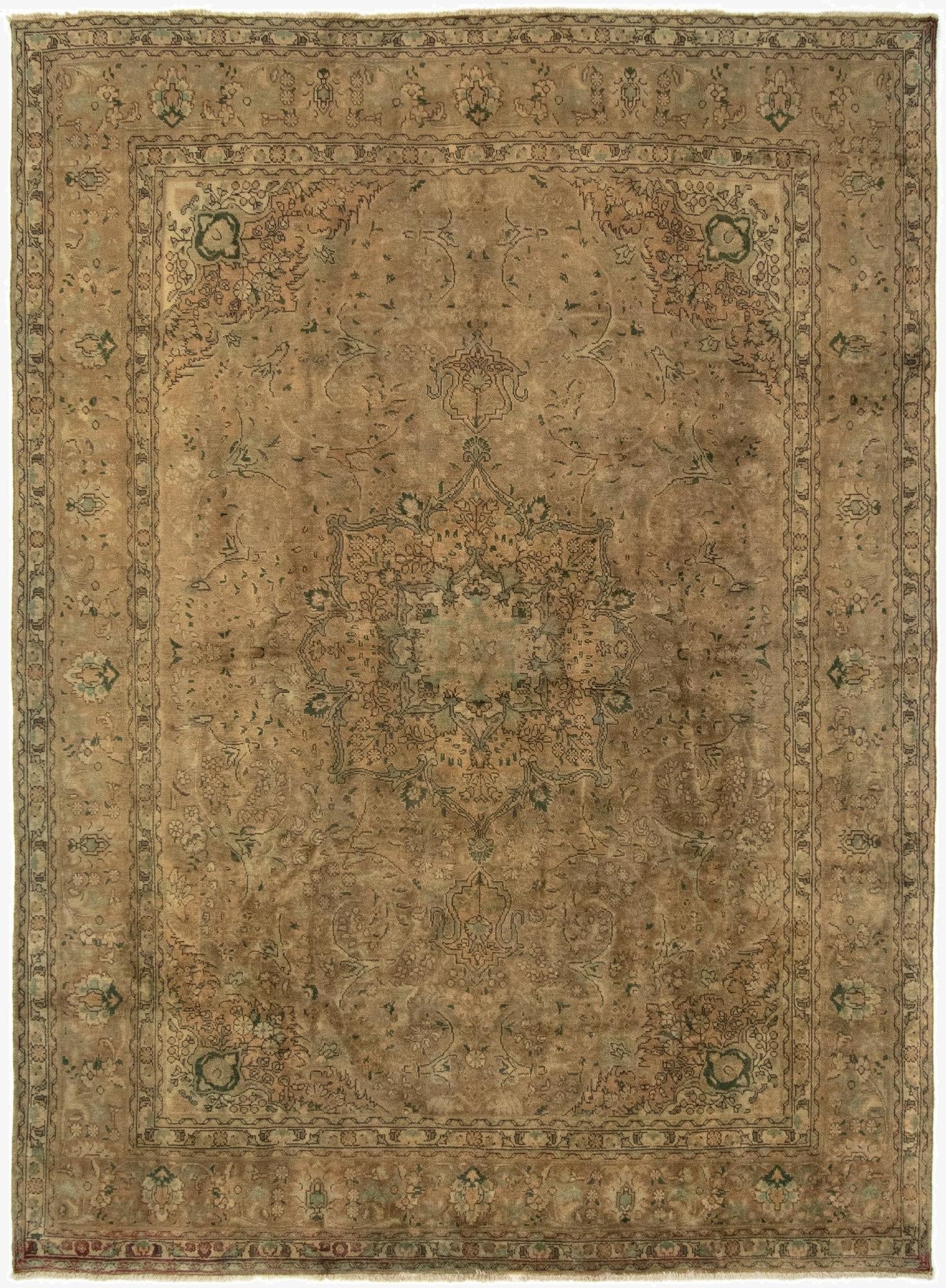8' 6 x 11' 7  Hand Knotted Sarough Persian Wool Rug