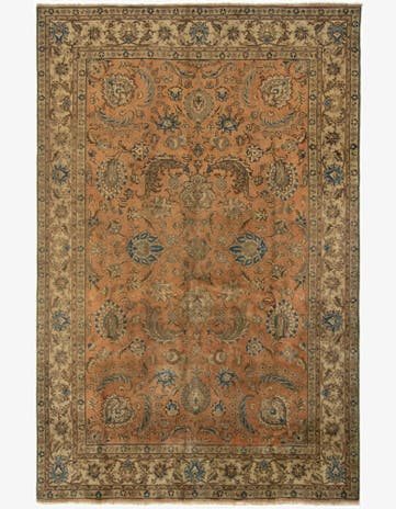 7' 7 x 11' 5 Hand Knotted Sarough Persian Wool Rug